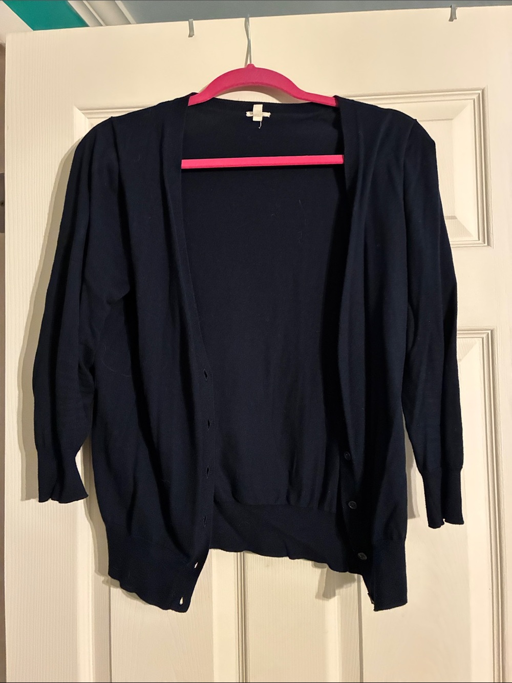 J. Crew Navy Open-Front Cardigan
